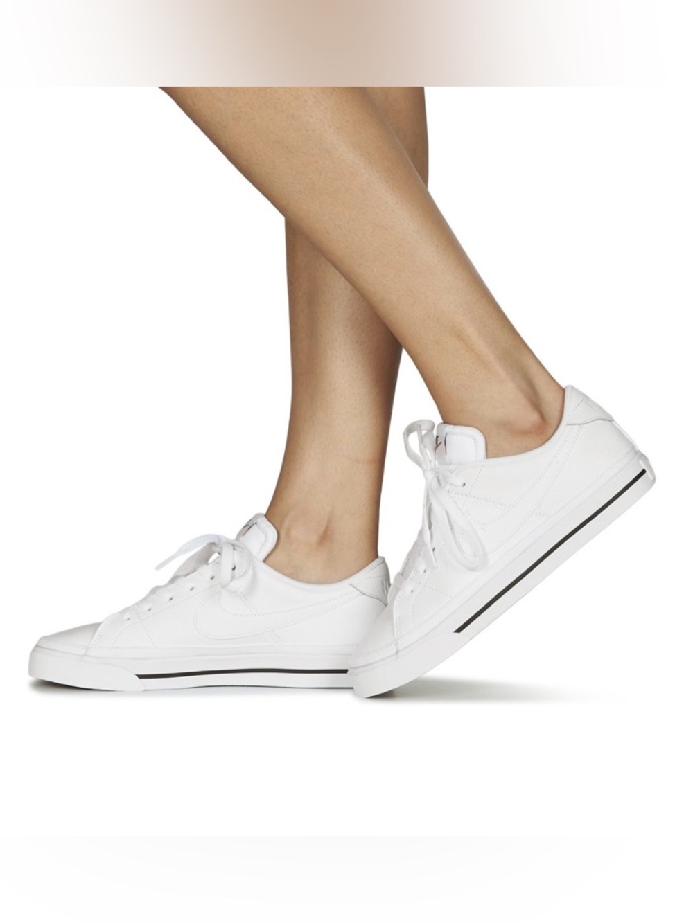 Nike Court Legacy White  Low-Top Leather Sneakers